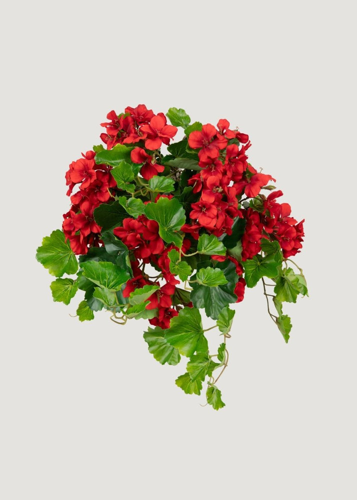Afloral UV Treated Indoor/Outdoor Fake Geranium Hanging Bush - 24" - lily & onyx