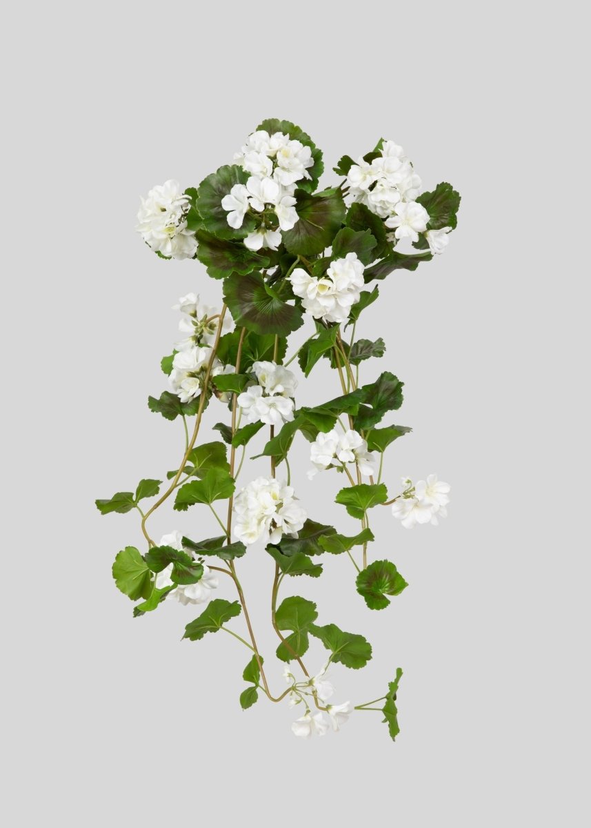 Afloral UV Treated Indoor/Outdoor Natural Touch Geranium Hanging Bush - 36" - lily & onyx