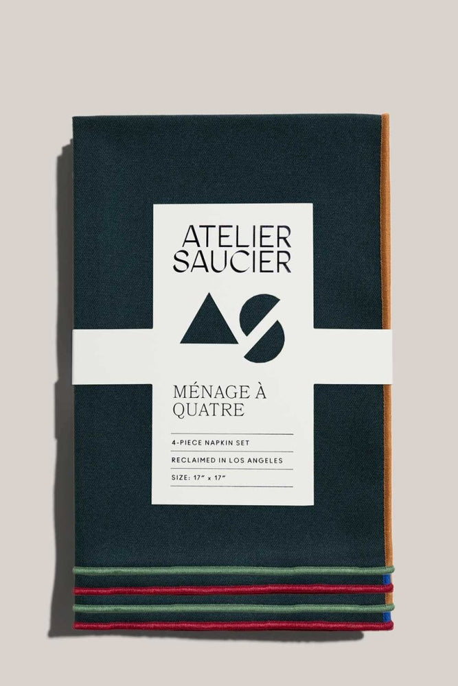 ATELIER SAUCIER Varsity Napkins | Set of 4 - lily & onyx