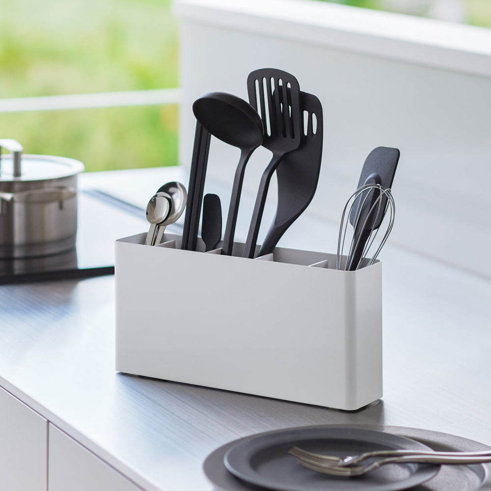 Utensil & Thin Cutting Board Holder - Steel