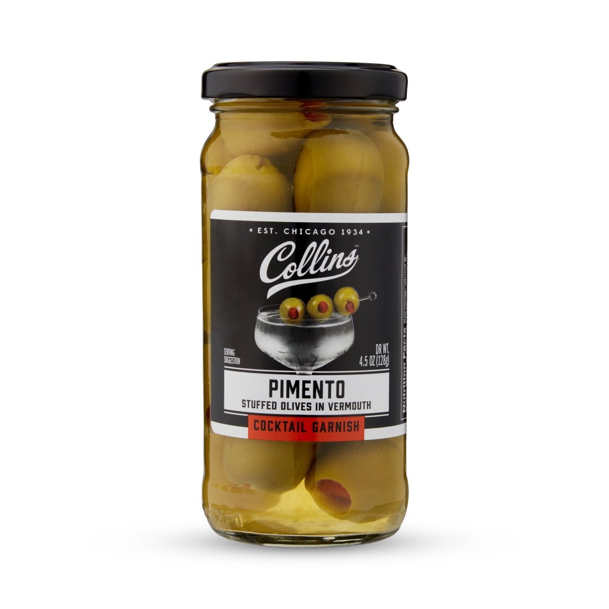 Collins Vermouth Martini Pimento Olives, 5 oz - lily & onyx