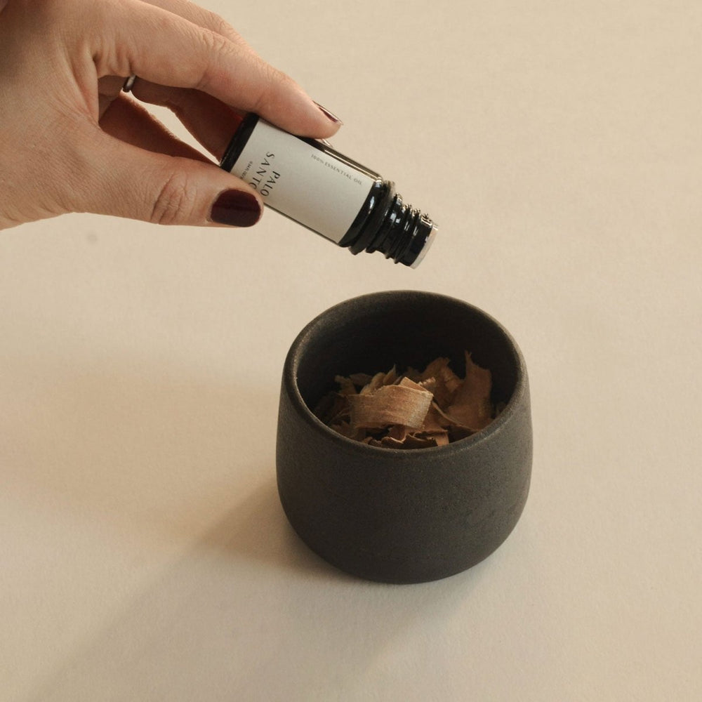 
                      
                        CEDAR AND MYRRH Versatile Black Clay Ceramic Incense & Smudge Cup - lily & onyx
                      
                    