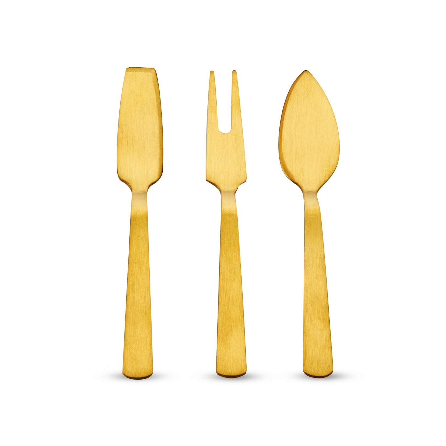 Stainless Steel Cheese Knives in Gold, Set of 3