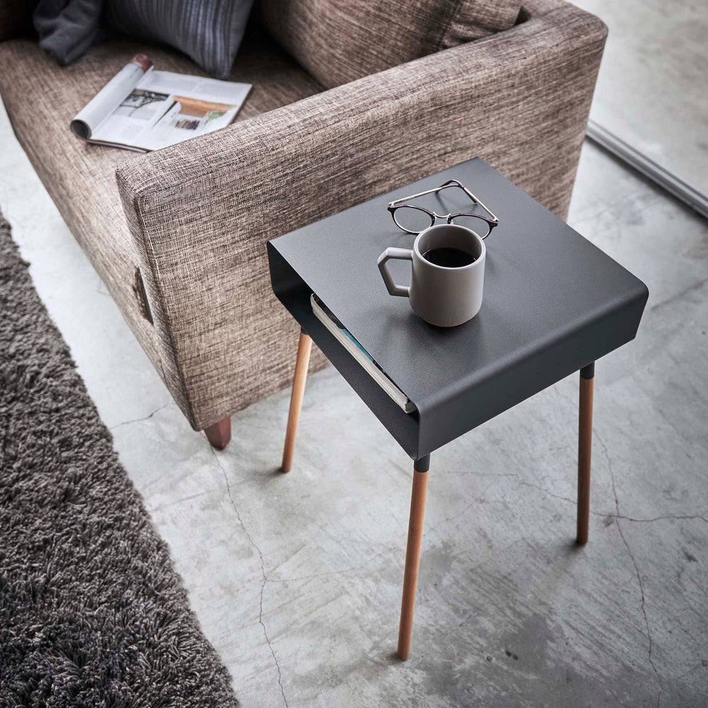 
                      
                        Steel Storage Table with Wood Legs, Tall - 23" H
                      
                    
