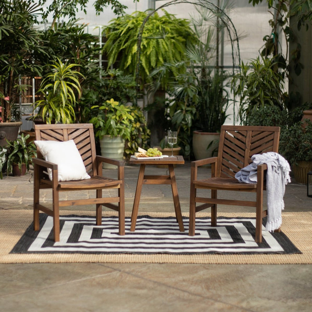 
                      
                        Walker Edison Vincent 3-Piece Chevron Outdoor Patio Chat Set - lily & onyx
                      
                    