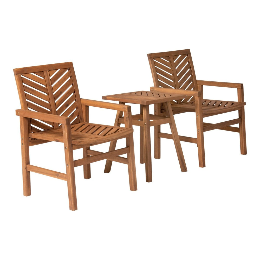 
                      
                        Walker Edison Vincent 3-Piece Chevron Outdoor Patio Chat Set - lily & onyx
                      
                    