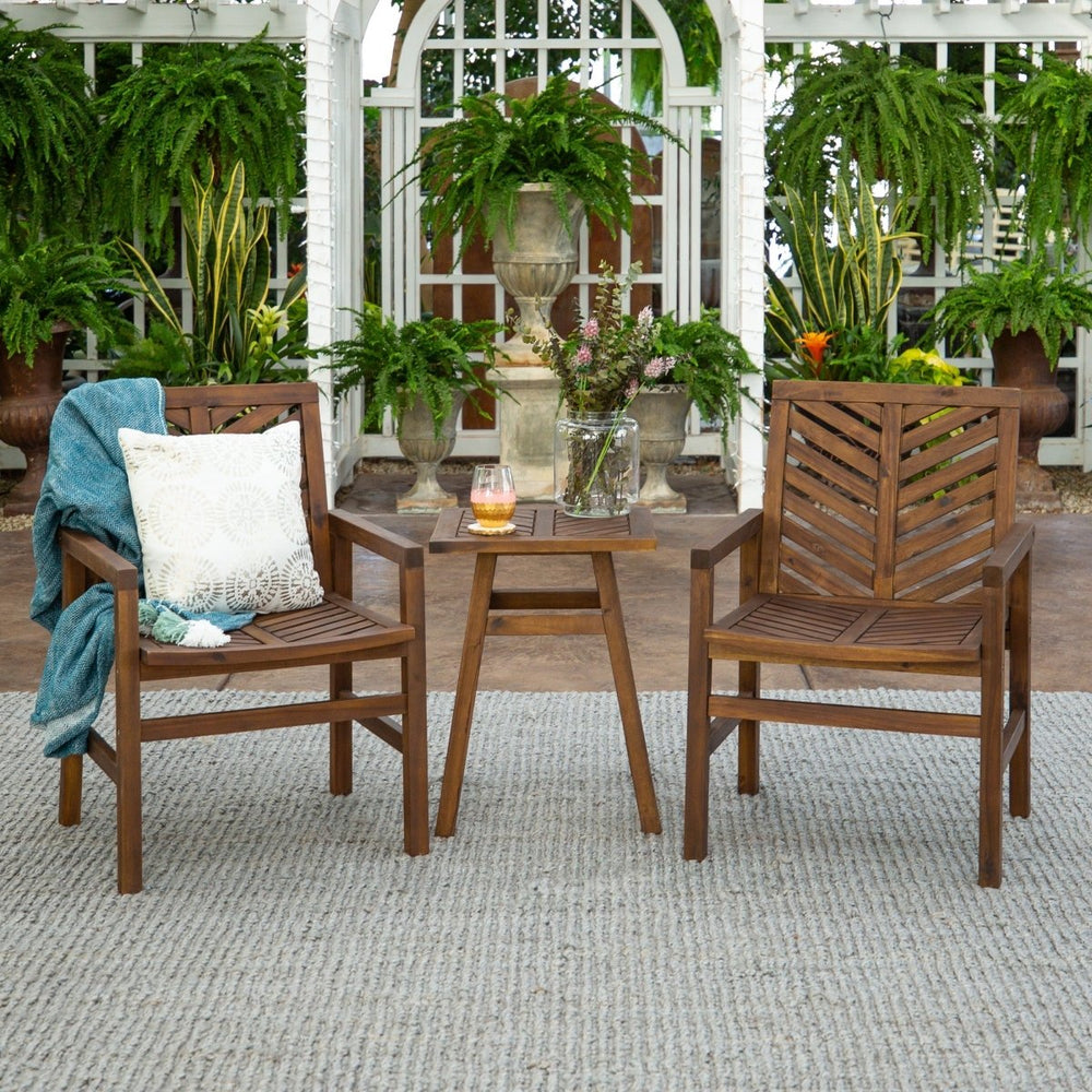 
                      
                        Walker Edison Vincent 3-Piece Chevron Outdoor Patio Chat Set - lily & onyx
                      
                    