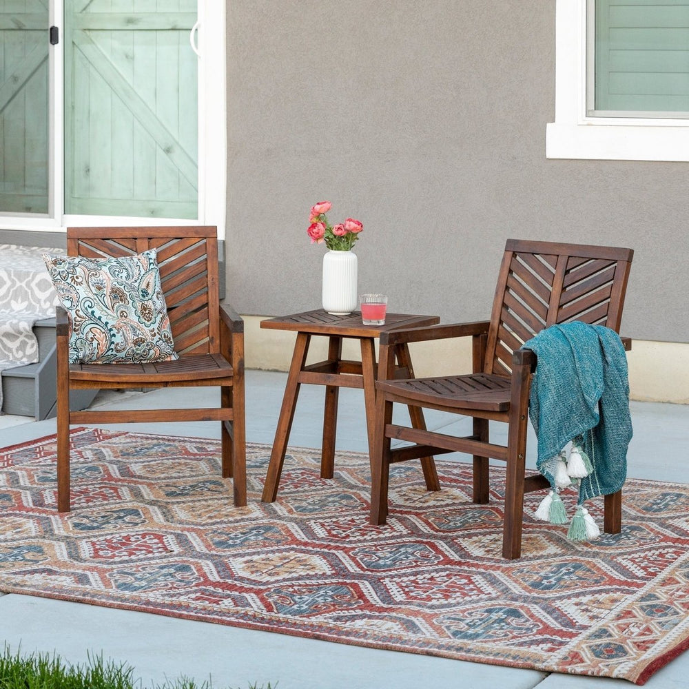 
                      
                        Walker Edison Vincent 3-Piece Chevron Outdoor Patio Chat Set - lily & onyx
                      
                    