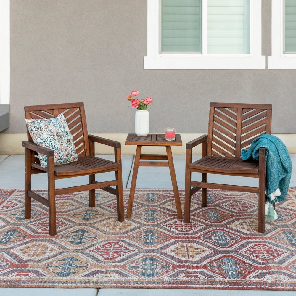 
                      
                        Walker Edison Vincent 3-Piece Chevron Outdoor Patio Chat Set - lily & onyx
                      
                    