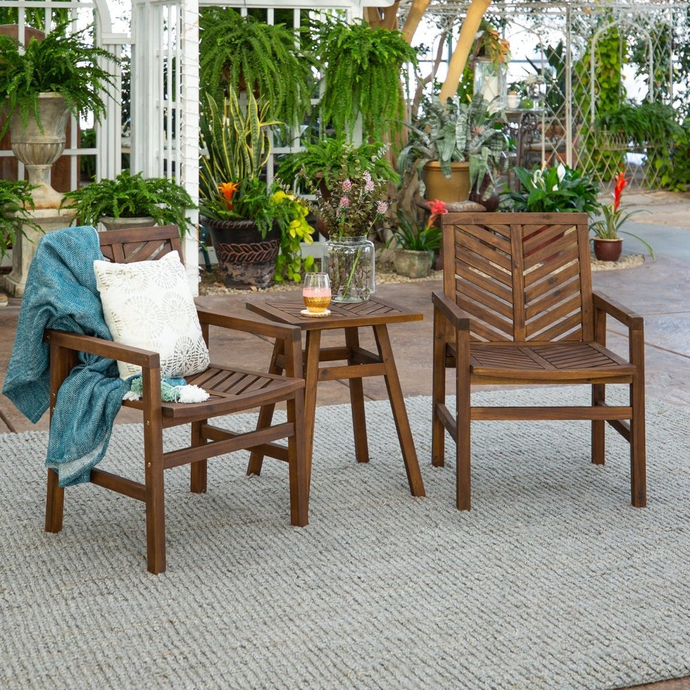 
                      
                        Walker Edison Vincent 3-Piece Chevron Outdoor Patio Chat Set - lily & onyx
                      
                    