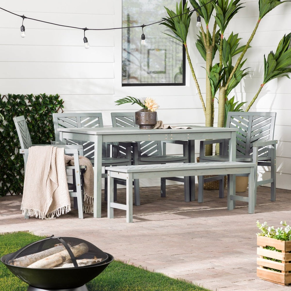 
                      
                        Walker Edison Vincent 6-Piece Outdoor Patio Dining Set - lily & onyx
                      
                    