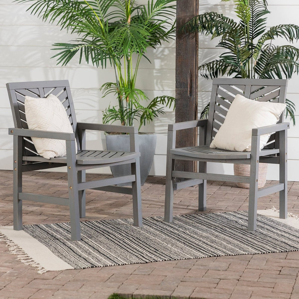 
                      
                        Walker Edison Vincent Patio Wood Chairs, Set of 2 - lily & onyx
                      
                    