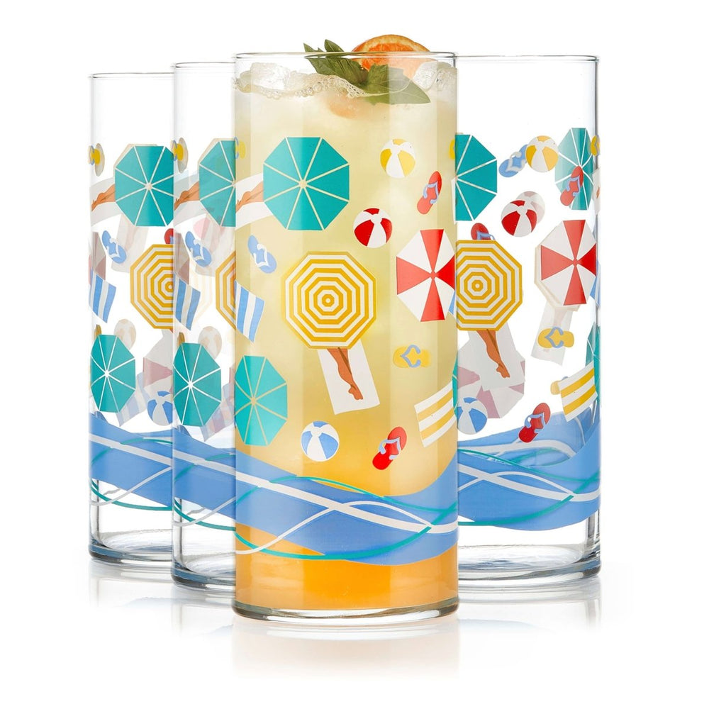 
                      
                        Libbey Vintage Beach Scene Cooler Glasses, 16 oz - Set of 4 - lily & onyx
                      
                    