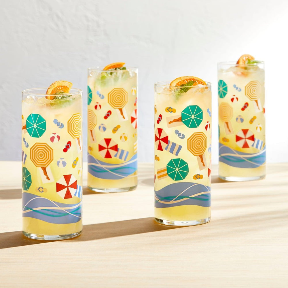 
                      
                        Libbey Vintage Beach Scene Cooler Glasses, 16 oz - Set of 4 - lily & onyx
                      
                    