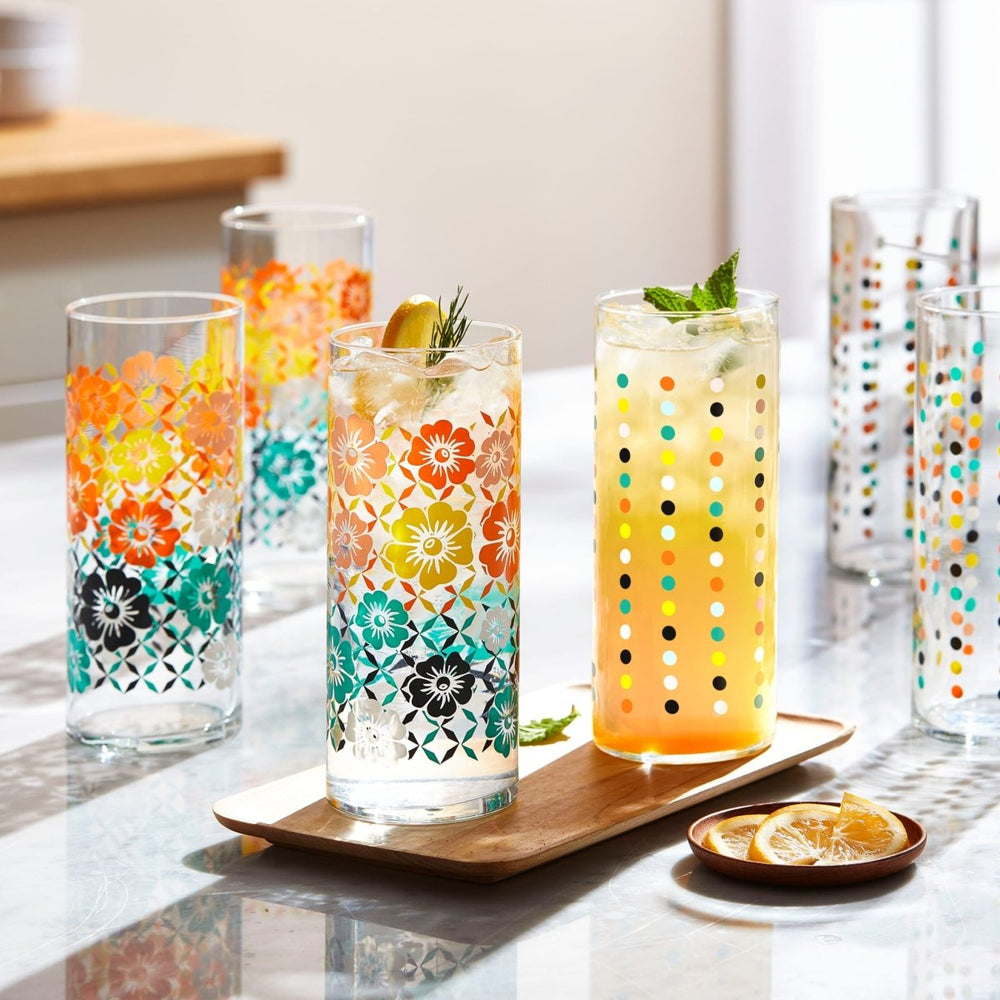 
                      
                        Libbey Vintage Flower Power Party Dots Cooler Glasses, 16 oz - Set of 4 - lily & onyx
                      
                    