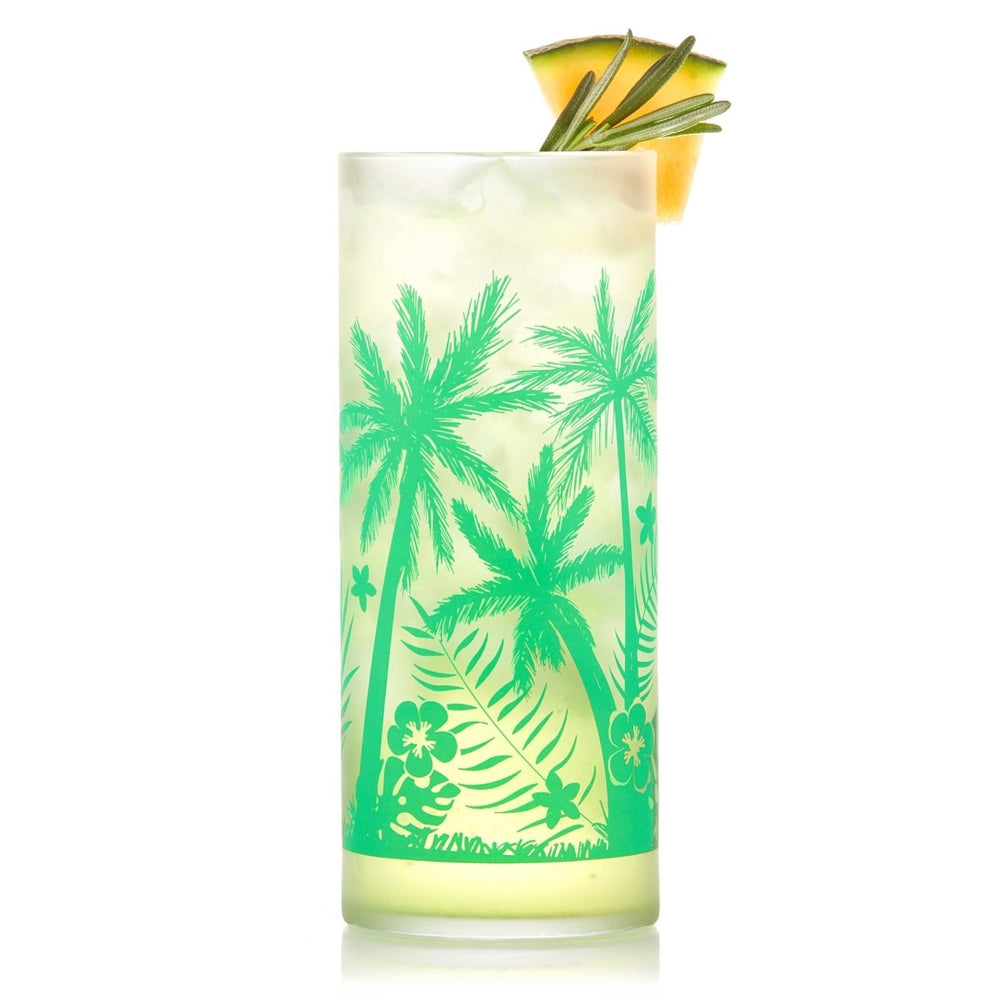 Libbey Vintage Palm Trees Cooler Glasses, 16 oz - Set of 4 - lily & onyx