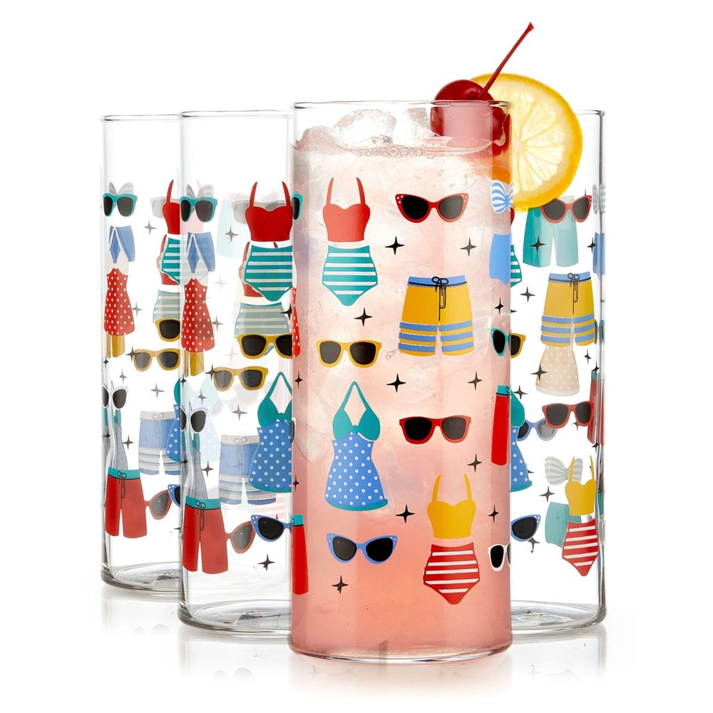 
                      
                        Libbey Vintage Swimsuits Cooler Glasses, 16 oz - Set of 4 - lily & onyx
                      
                    