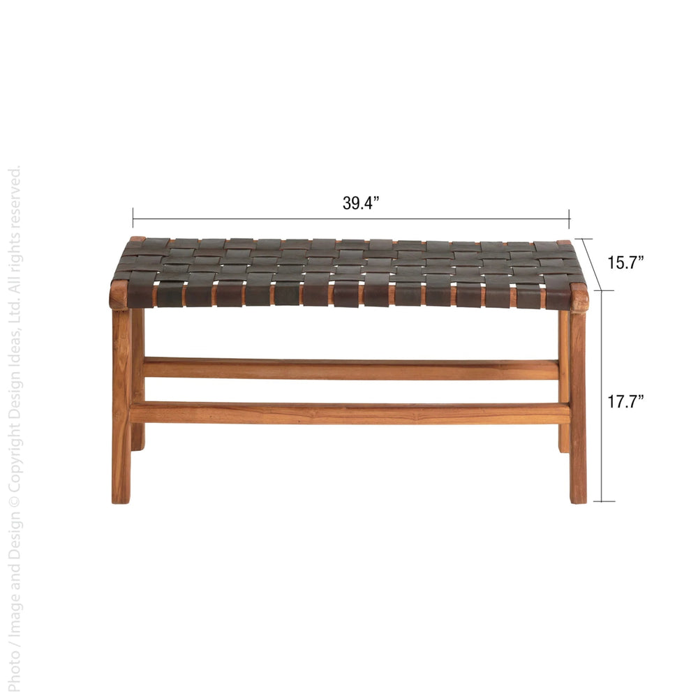 
                      
                        texxture Visby™ Leather Bench - lily & onyx
                      
                    