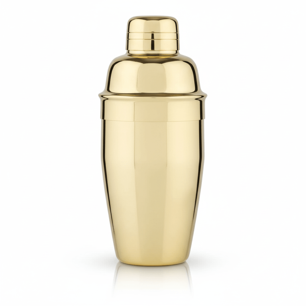 Viski Belmont Heavyweight Gold Cocktail Shaker, 16.5 oz