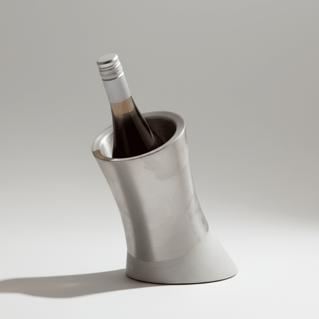 Viski Harrison Convex Stainless Steel Wine Bottle Chiller