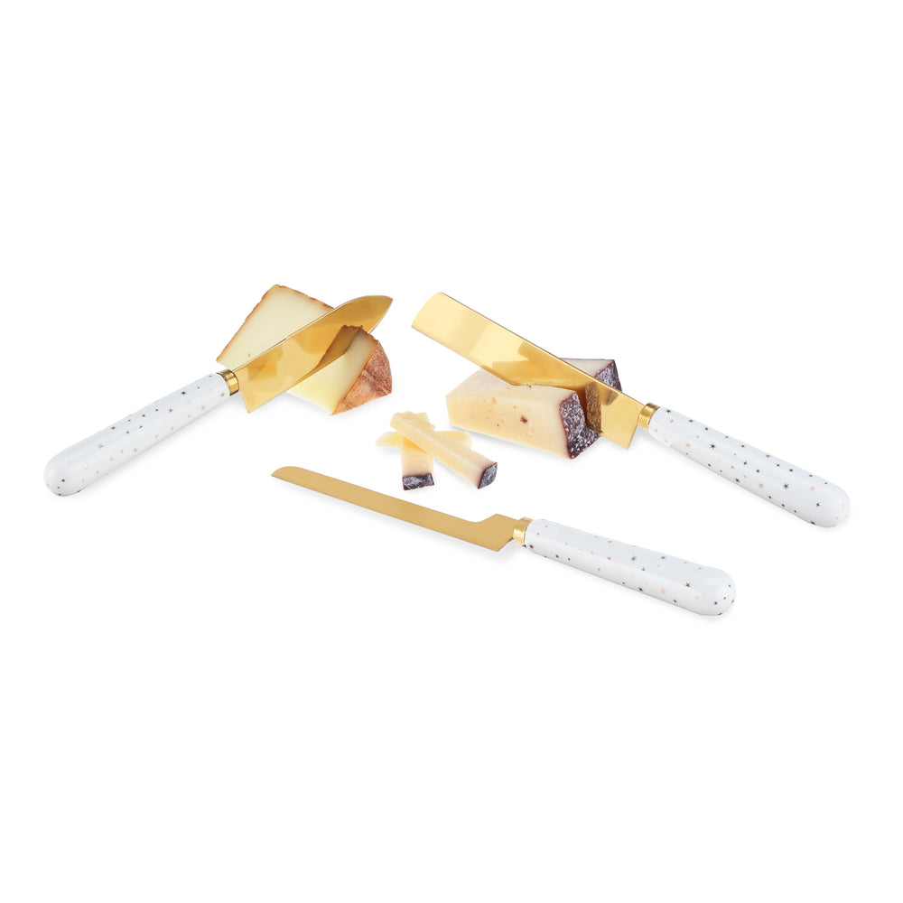
                      
                        Starlight Stainless Steel Cheese Knives, Set of 3
                      
                    