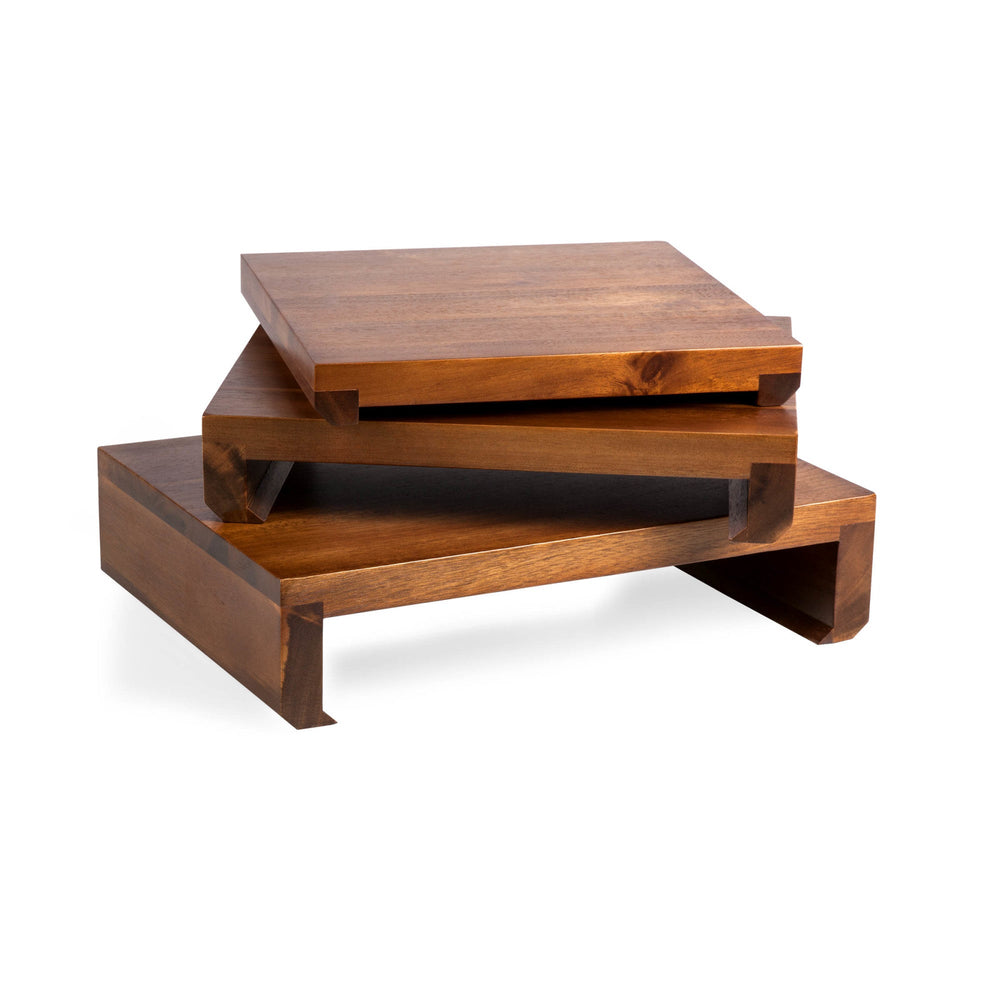 
                      
                        Etage Acacia Serving Pedestals, Set of 3
                      
                    