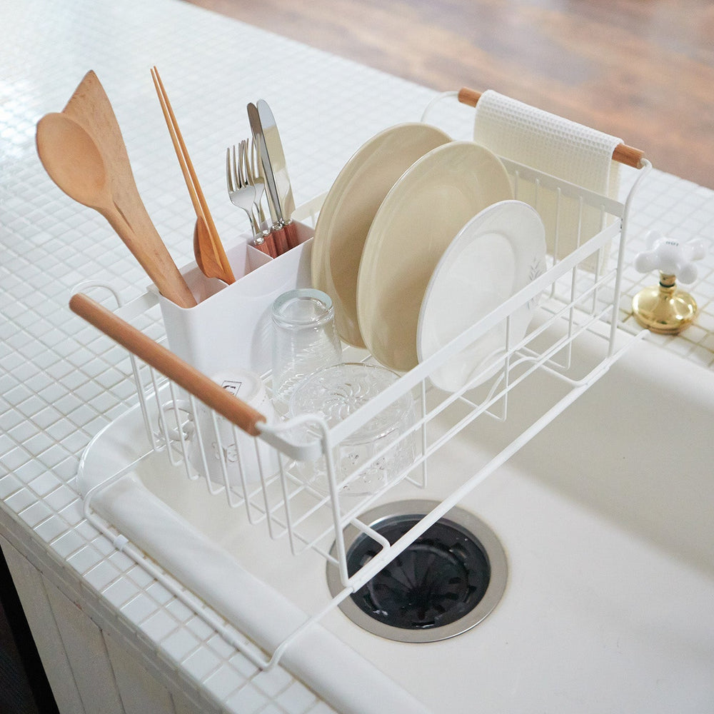 Over-the-Sink Dish Rack - Steel + Wood