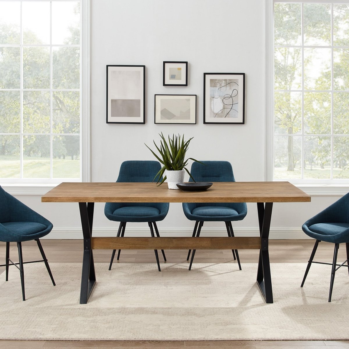 Walker Edison Amherst X Leg Dining Table