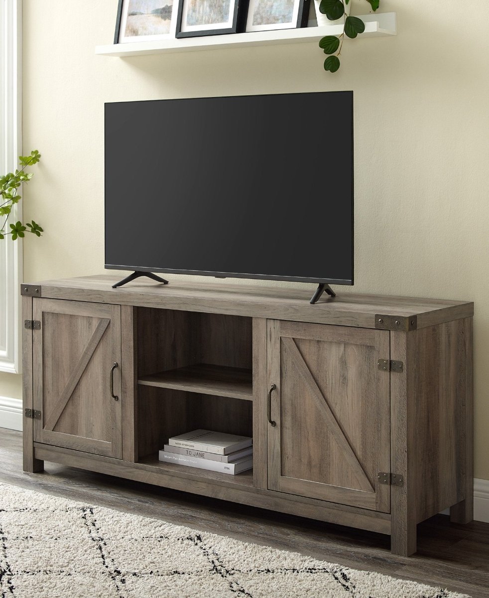 Walker Edison Barn Door TV Stand