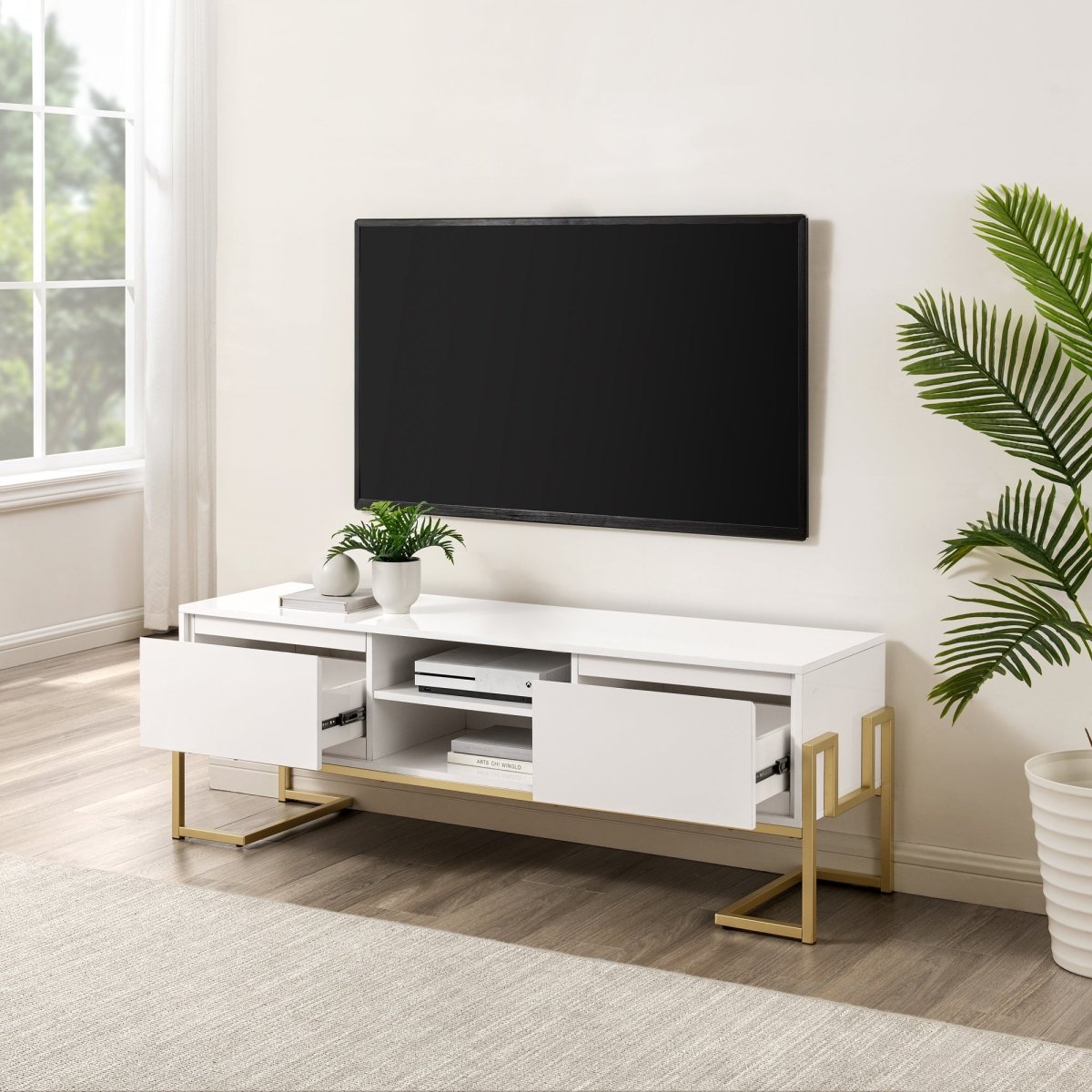 Walker Edison Betty Modern Glam 2 - Drawer TV Stand