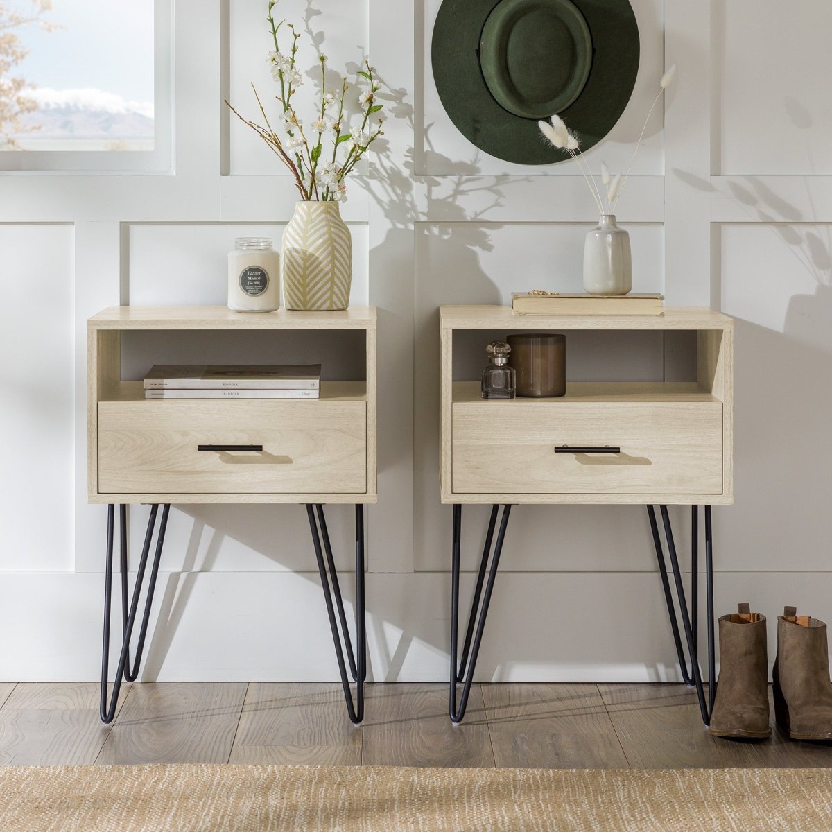 Walker Edison Croft Nightstand / Side Table, Set of 2