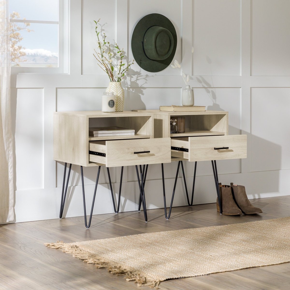 Walker Edison Croft Nightstand / Side Table, Set of 2