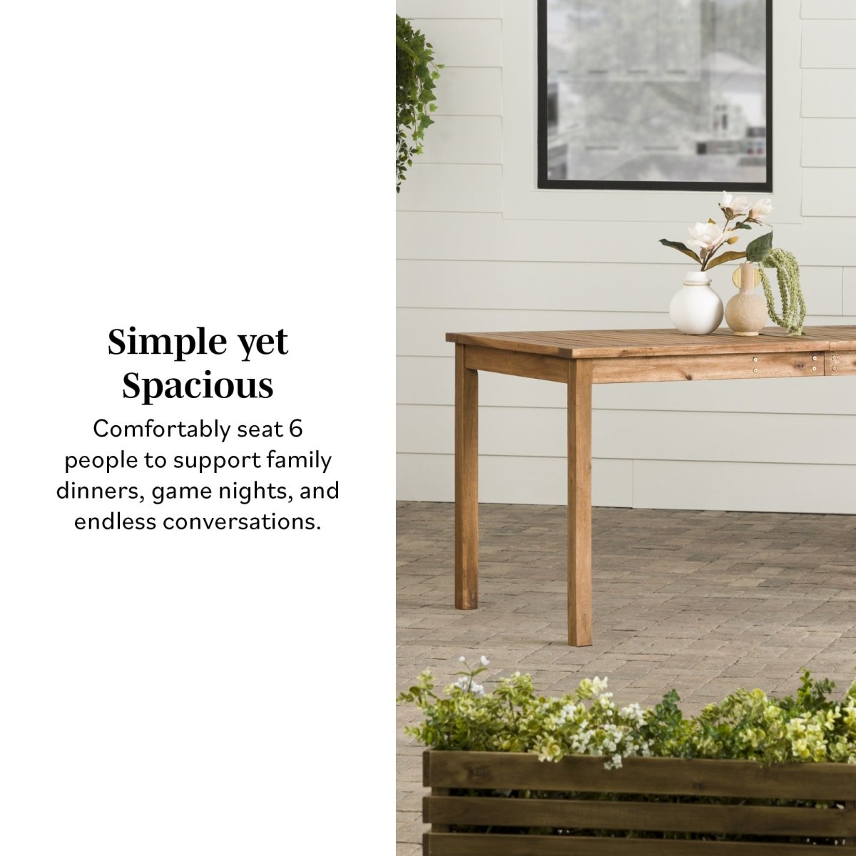 Walker Edison Crosswinds Patio Dining Table