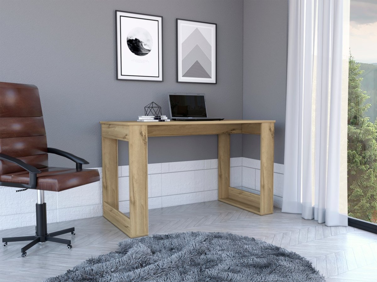 Walker Edison Curved Wood Aurora Writing Computer Desk