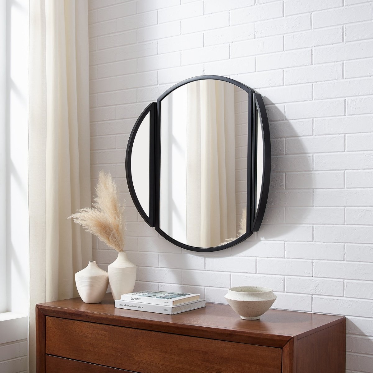 Walker Edison Dottie Round Wall Mirror