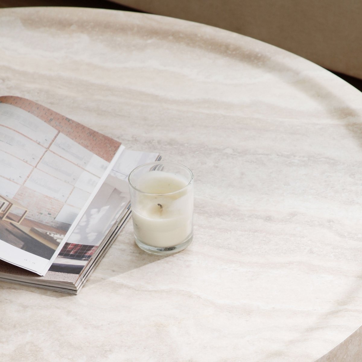 Walker Edison Faux Marble Modern Coffee Table