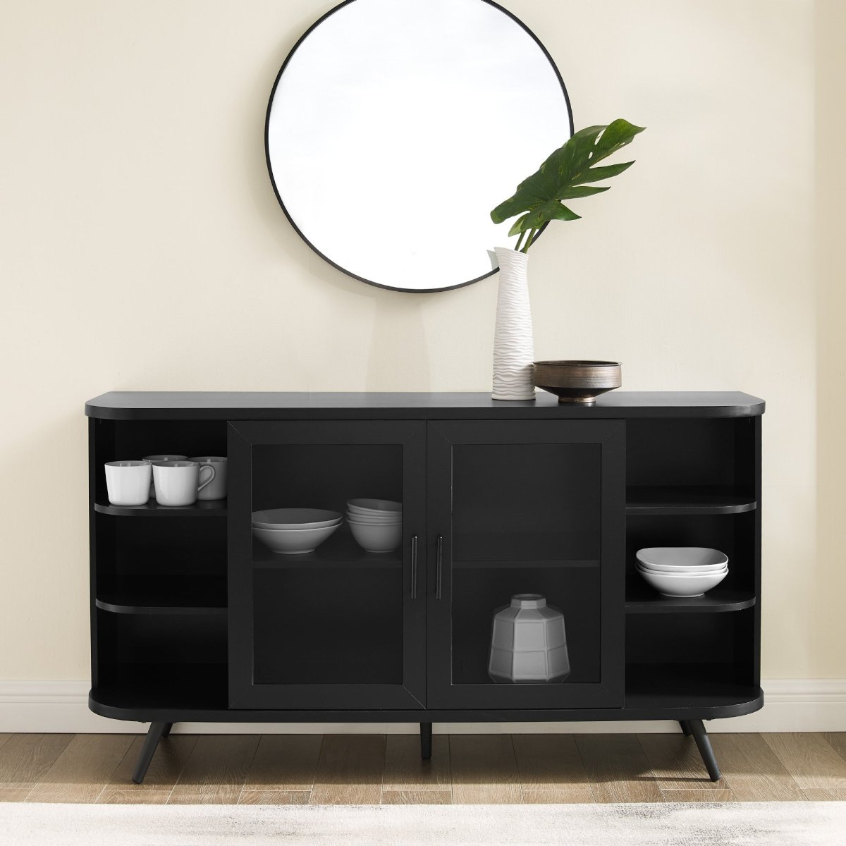 Walker Edison Franny 58" 2 - Door Curved End Sideboard