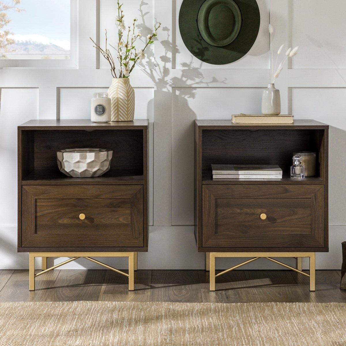 Walker Edison Gwen Nightstand, Set of 2