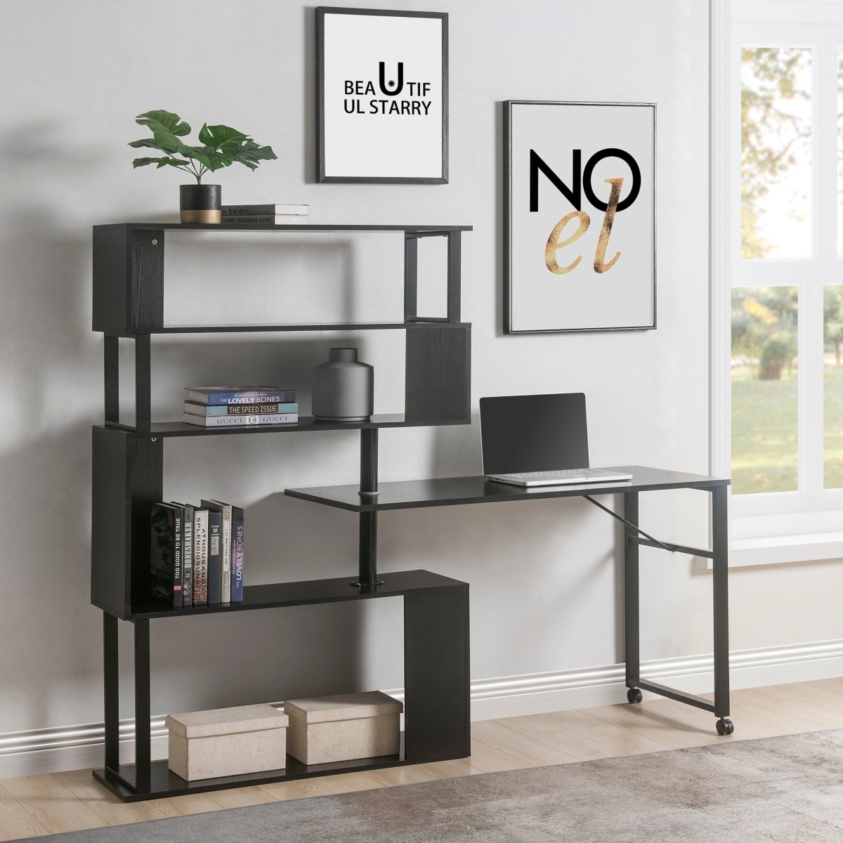 Walker Edison Home Office Rotating Storage Desk