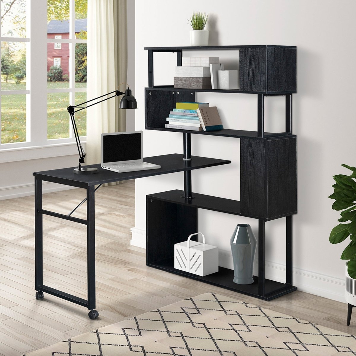 Walker Edison Home Office Rotating Storage Desk