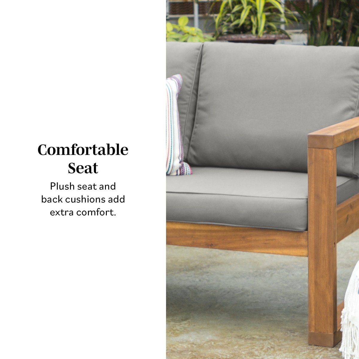 Walker Edison Hudson Outdoor Loveseat