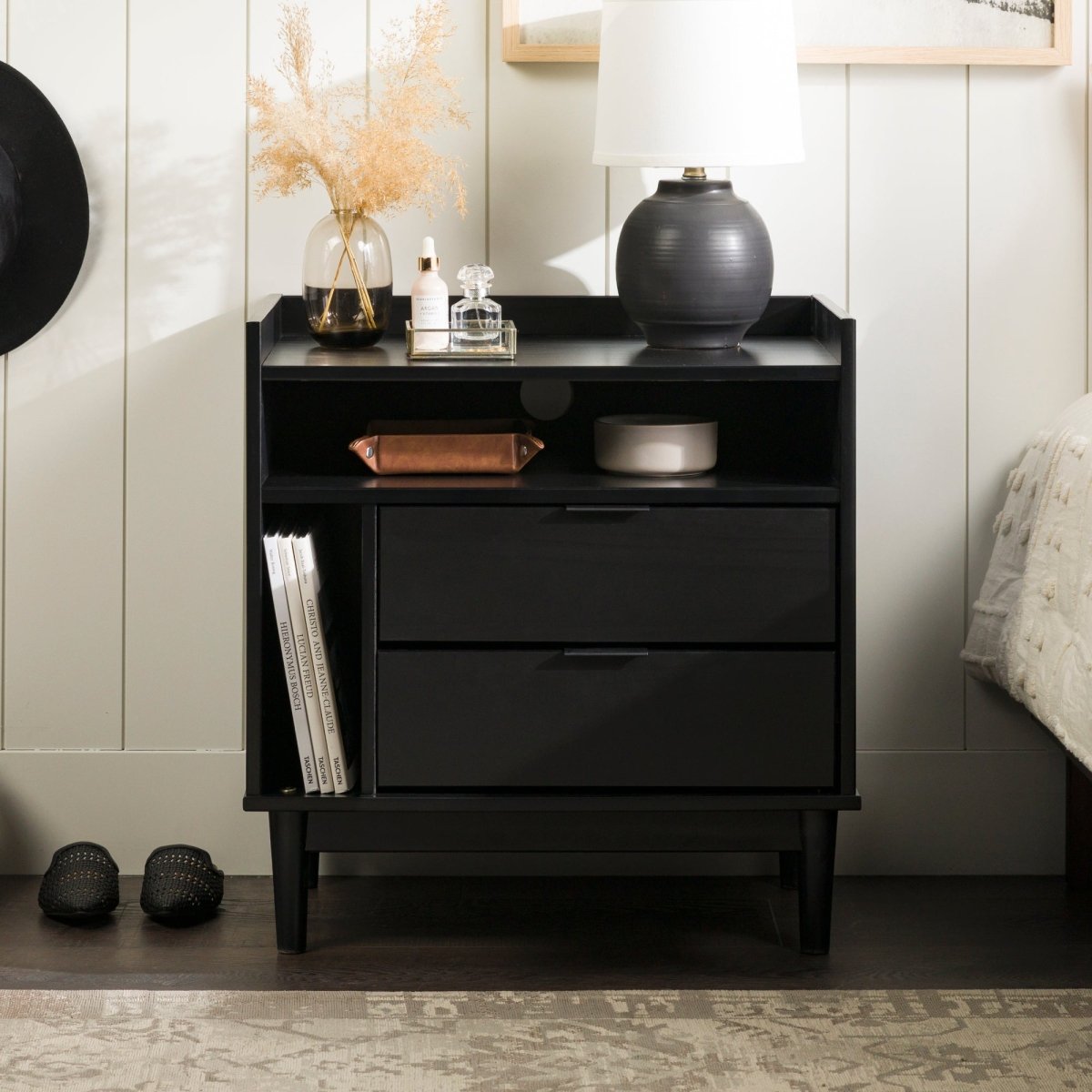 Walker Edison Lee Mid - Century Modern Wood Nightstand