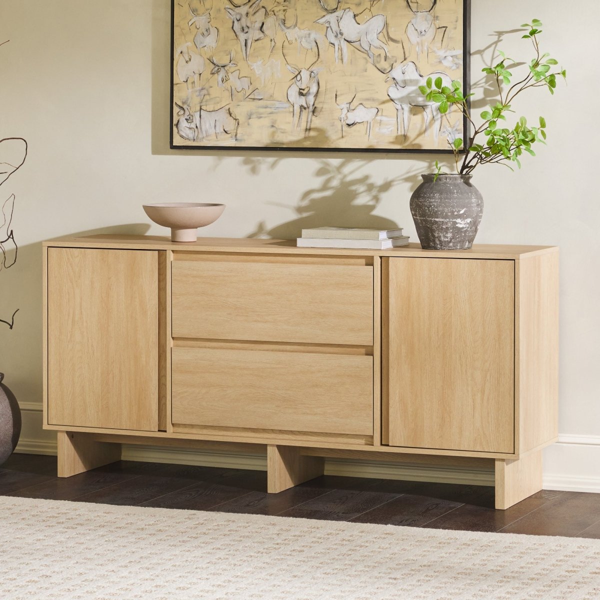 Walker Edison Maja 63" Minimalist Scandi Sideboard