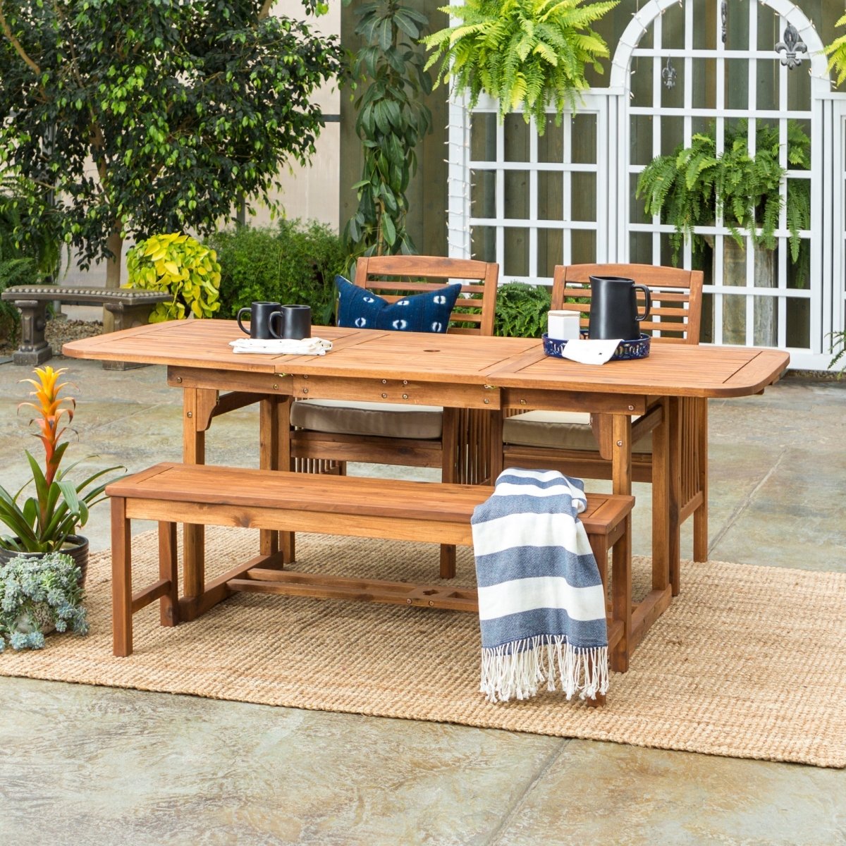 Walker Edison Midland 4 - Piece Patio Dining Set