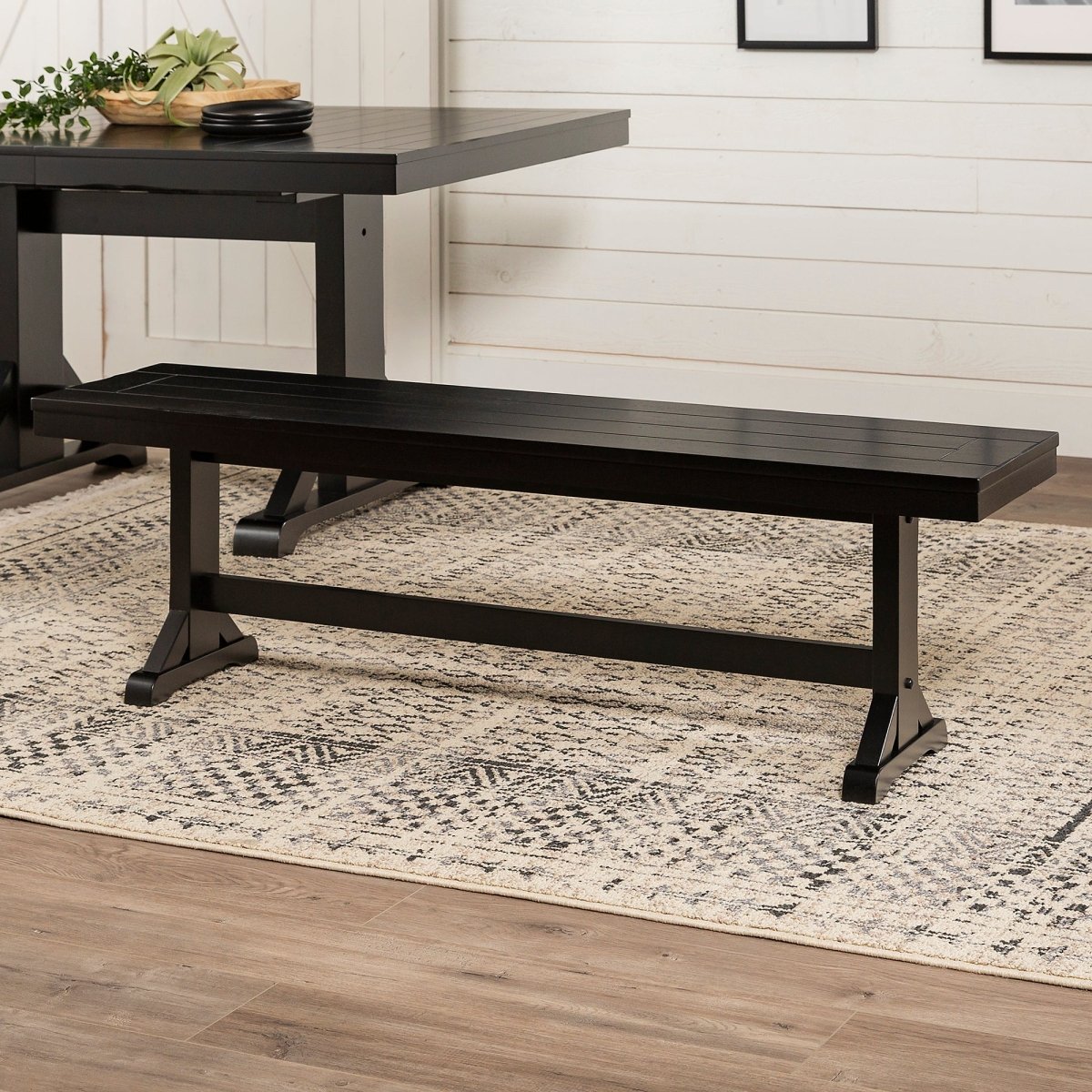 Walker Edison Millwrite Solid Wood Dining Bench