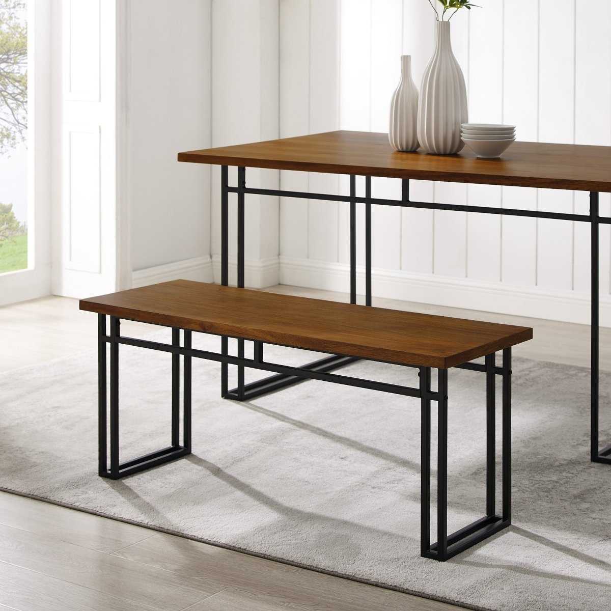 Walker Edison Modern Dining Bench