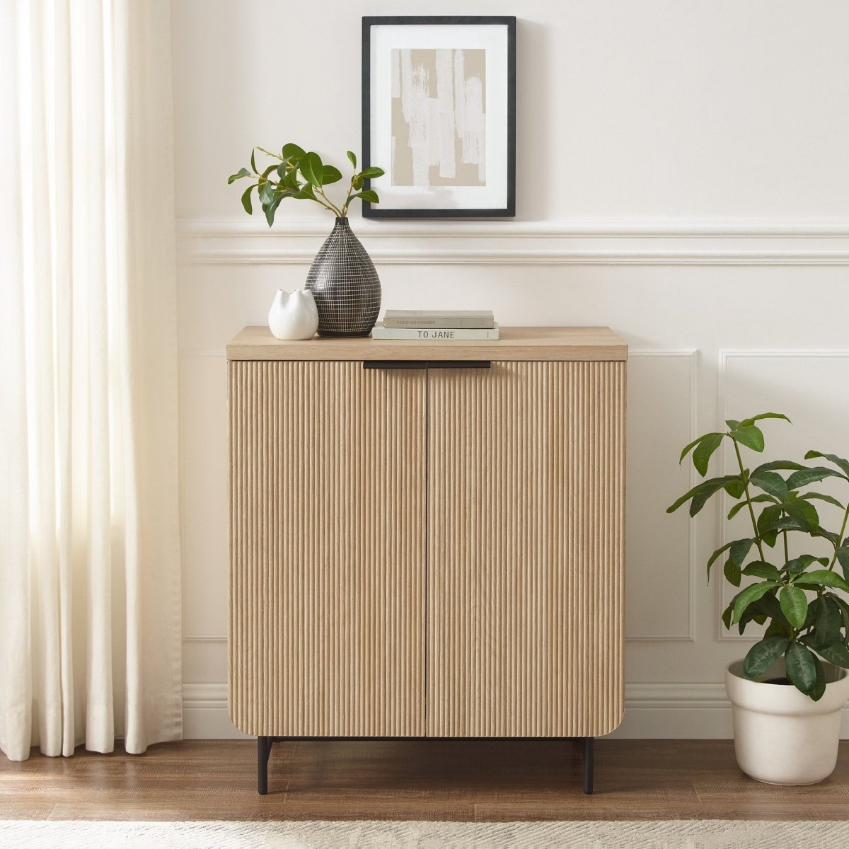 Walker Edison Reema Scandinavian Accent Cabinet