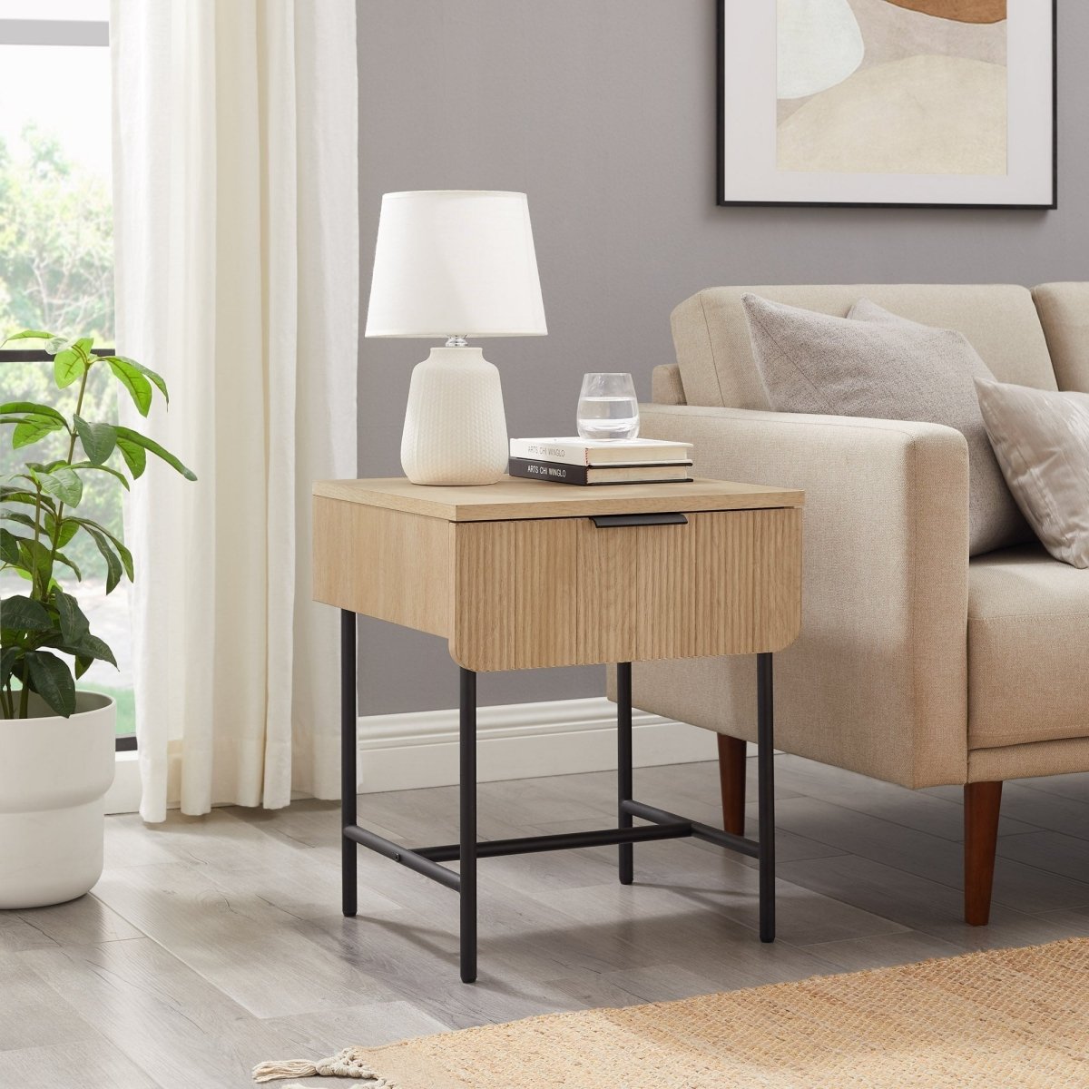 Walker Edison Reema Scandinavian Side Table