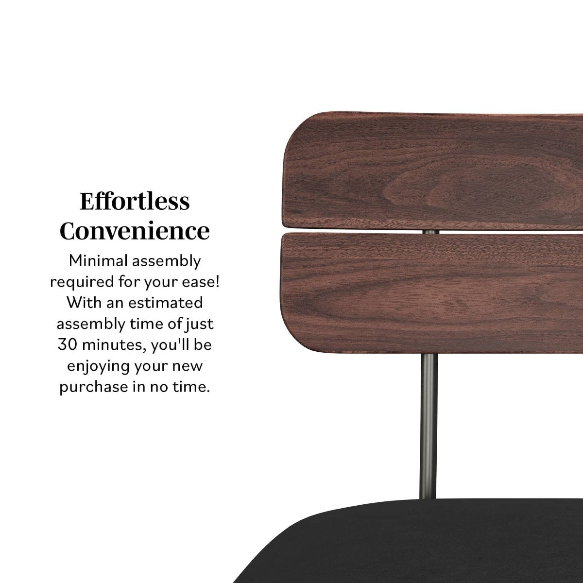 Walker Edison Roland Modern 2 - Piece Faux Leather Metal and Wood Counter Stool Set