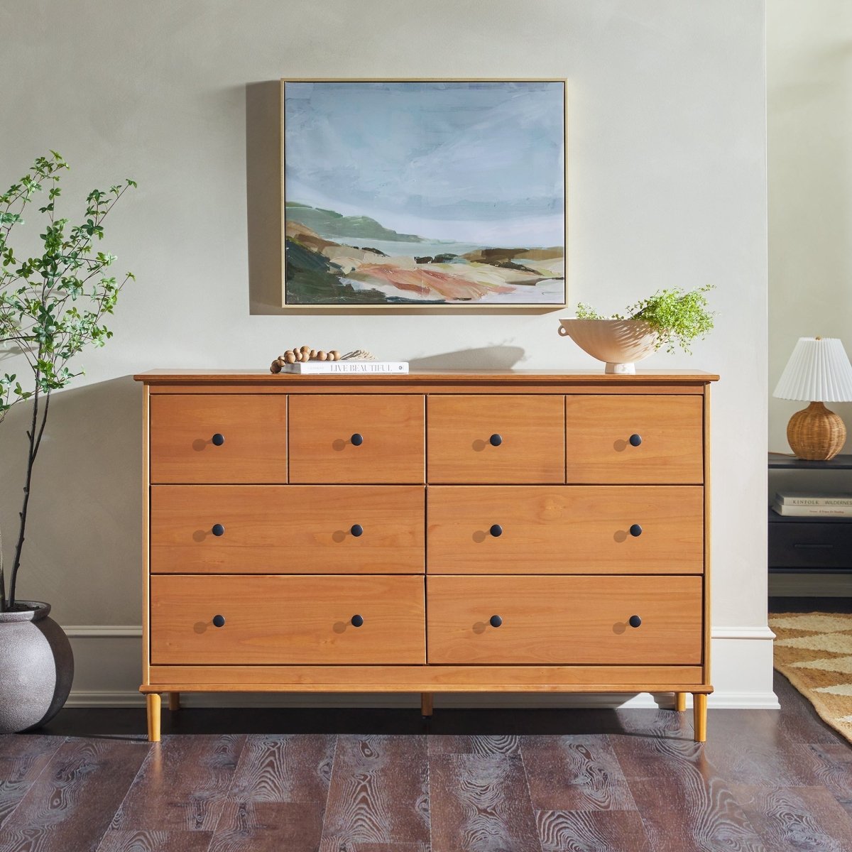 Walker Edison Spencer Solid Wood Transitional Dresser